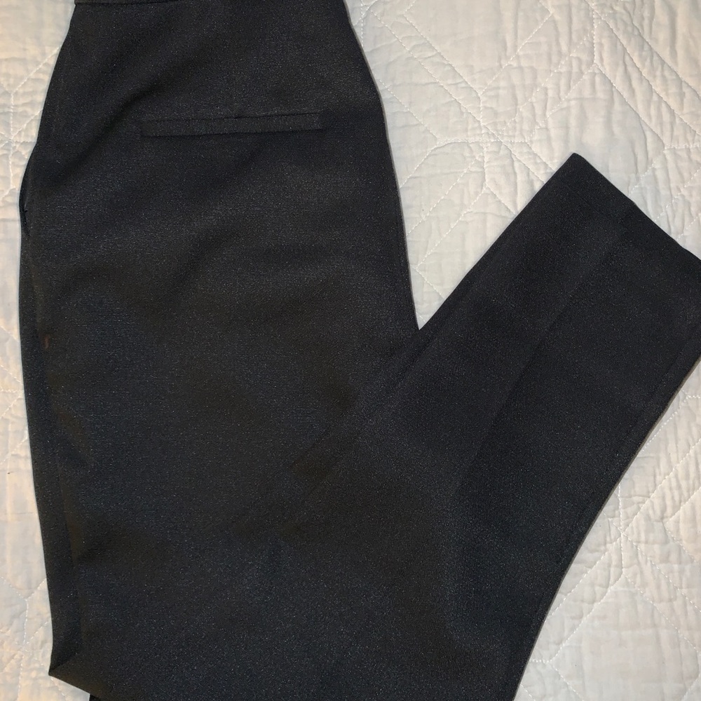 Black cigarette trousers